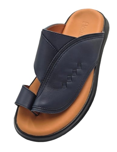 نعال تقنية سويسري طبي - كحلي أرضية بني فاتح