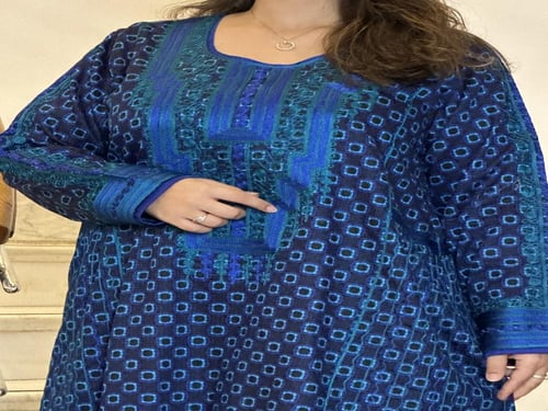 جلابيه من القطن الناعم المشجر