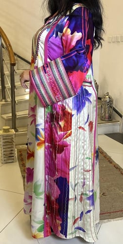 جلابيه من الحرير المشجر