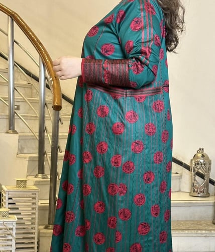 جلابيه من القطن على حرير المشجر