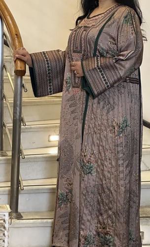 جلابيه من الحرير الجاكار المشجر