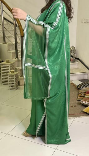 ثوب النشل النجدي لليوم الوطني من الحرير الحاكار مط...