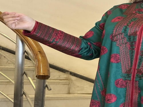 جلابيه من القطن على حرير المشجر