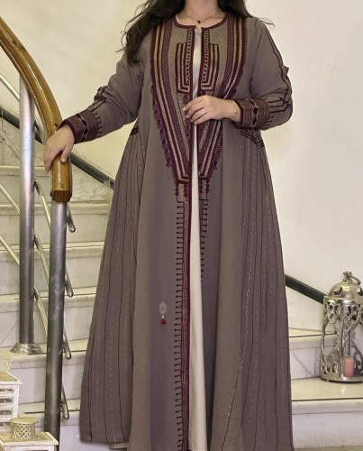 عبايه من اللينين الخفيف مع الطرحه #236