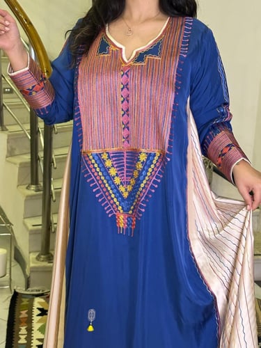 1-جلابية من الحرير والقطن #180