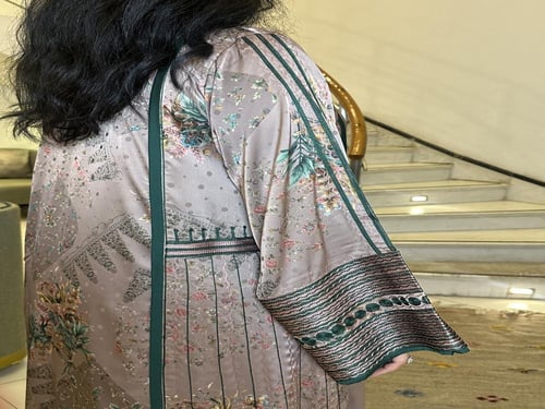 جلابيه من الحرير الجاكار المشجر