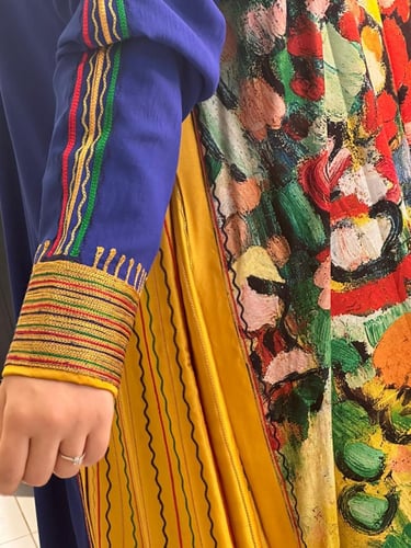 جلابية من الكريب والحرير #167