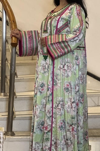 جلابيه من الحرير المشجر