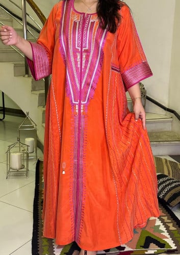 جلابية من الشاموا الحرير الصيفي #190