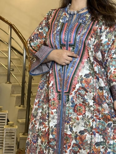 جلابيه قطن حرير مشجر