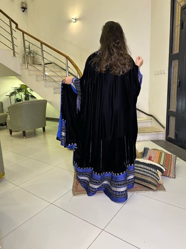 دقلة يوم التأسيس مخمل أسود وأزرق #68