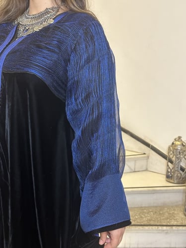 جلابيه من المخمل والشيفون #255