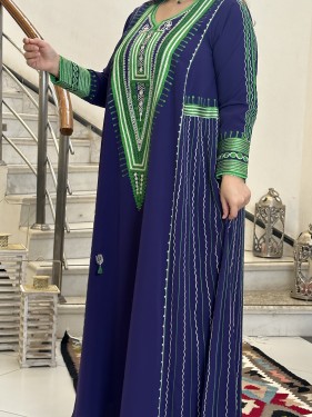 جلابيه كريب انيقه باللون الموف الغامق #274