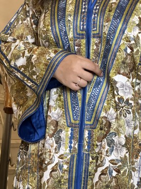 جلابيه قطن حرير مشجر