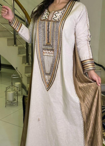 جلابية لينن وحرير #181