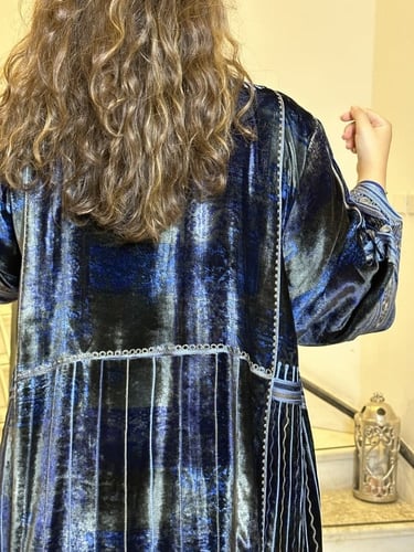 جلابيه شتويه من المخمل الفرنسي المشجر الراقي #223