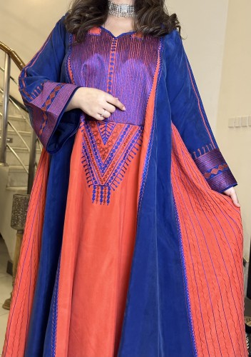 جلابيه من الشاموا حرير بلونين