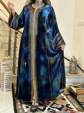 جلابيه شتويه من المخل الفرنسي المشجر الانيق #225