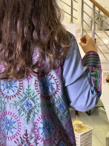 جلابية لينن و الشامواه الحرير #56