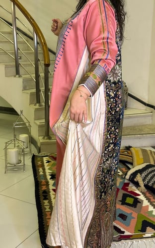 جلابية من الكريب والحرير والقطن #182