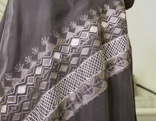 عباية حرير وحرير مغسول (زيتي) #141