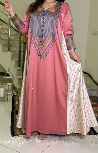 جلابية من الكريب والحرير والقطن #182