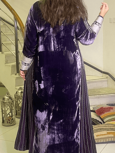 جلابية شتوية مخمل تطريز أمامي #27