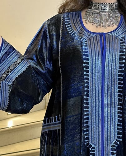 جلابيه من المخمل الفرنسي المشجر #232