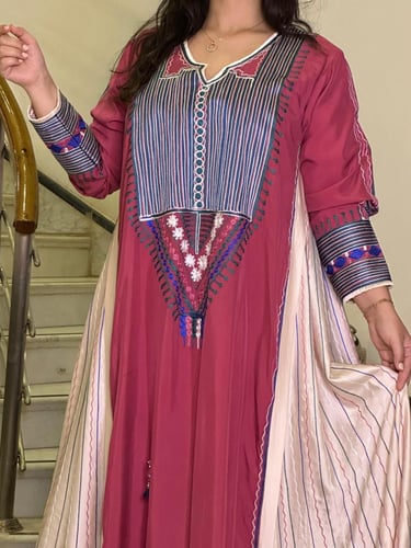 جلابية من الحرير والقطن #189