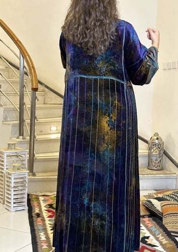 جلابيه من المخمل الفرنسي المشجر #231