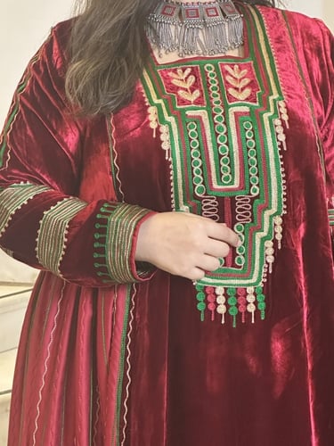 جلابيه من المخمل فرنسي والحرير #253