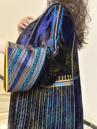 جلابيه من المخمل الفرنسي المشجر #231