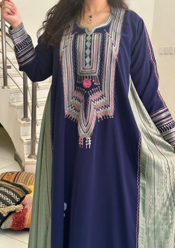 جلابية من الكريب والحرير #168