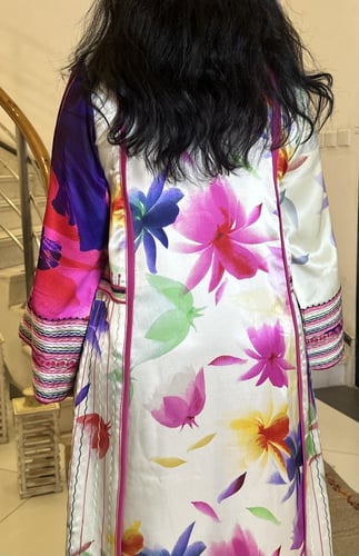 جلابيه من الحرير المشجر