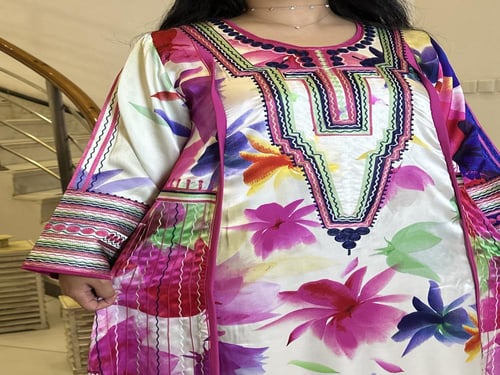 جلابيه من الحرير المشجر