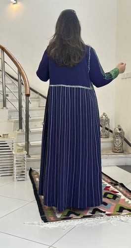 جلابيه كريب انيقه باللون الموف الغامق #274