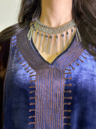 عقد/شوكر فضي بسلاسل #10