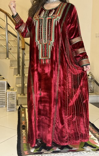 جلابيه من المخمل الفرنسي الناعم