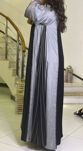 جلابية قطن مشجر وحرير #162