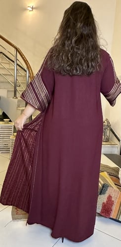 جلابيه من اللينين الناعم مع الحرير