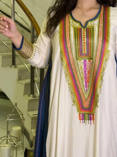 جلابية من الحرير المشجر #179