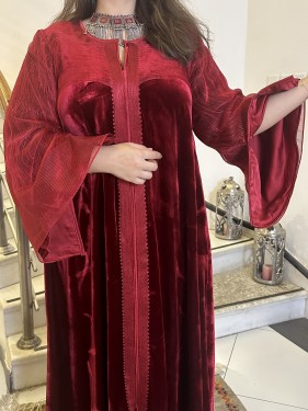 جلابيه من المخمل والشيفون #254