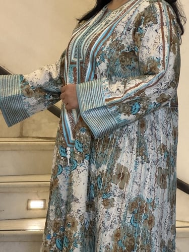 DB005. جلابيه قطن حرير مشجر