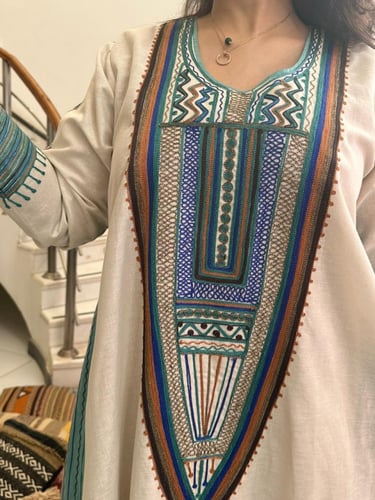 جلابية لينن و حرير #170