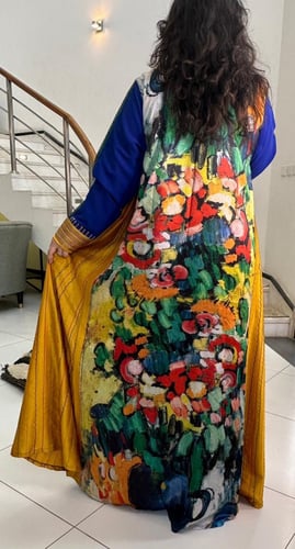 جلابية من الكريب والحرير #167