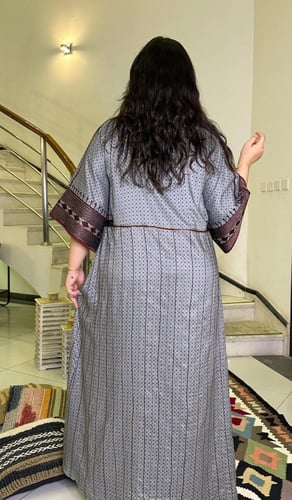 جلابية من القطن الحرير المشجر #192