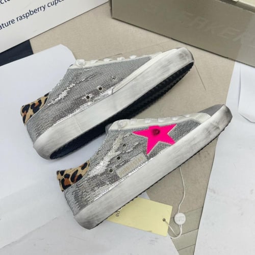 Golden Goose Superstar – Grey / Pink Star