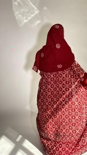 عبايه ساري - احمر 2