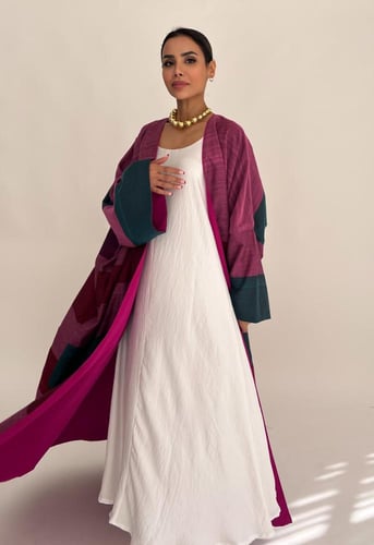 SS35- Double Face abaya