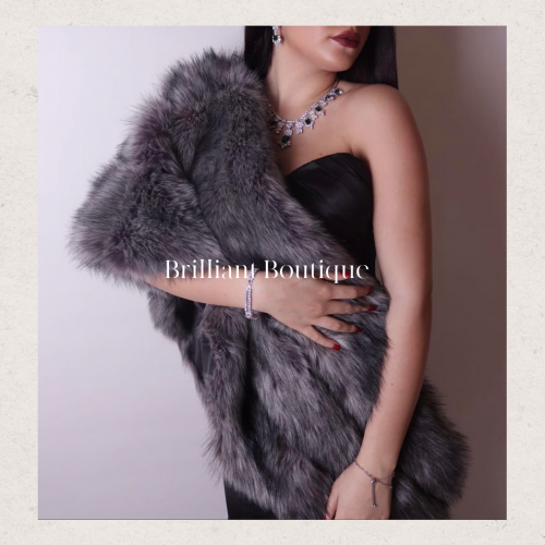 فرو صناعي- رمادي